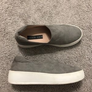 Steven By Steve Madden Grey Slip Ons